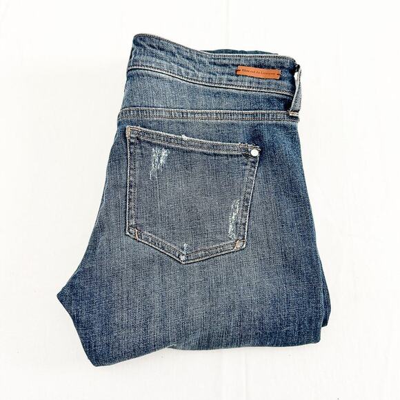 Pilcro and The Letterpress Hyphen Flower Embroidered Dark Wash Jeans Size 26 - Picture 1 of 8